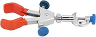 Double Regulator Chemical Flask Clamp, Stainless Steel Retort Stand Clamp with Plastic Grips for Con