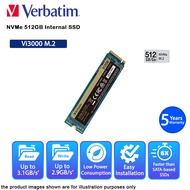 VERBATIM 512GB Vi3000 PCIe NVMe M.2 2280 Internal SSD