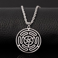 Hekate Wheel Strophalos of Hecate Necklace Stainless Steel Pendant Strophalos Magic Symbol Logo Char