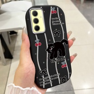Case Applicable to Samsung A35 5G A34 5G Lovely Cat Black Case