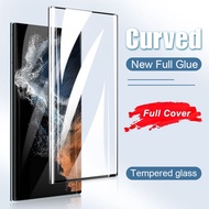 for Samsung Galaxy S23 S22 S21 S20 Ultra Plus Note 20 Ultra 8 9 10 Plus 5G Full Cover Curved Edge Tempered Glass Screen Protector Film