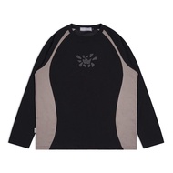 ABOVE AND OVER - CIRCLE LOGO LONG SLEEVE BLACK & BEIGE