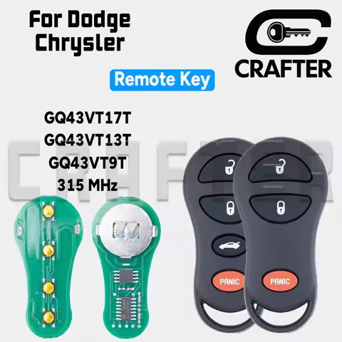 Key Crafters GQ43VT17T GQ43VT13T 315MHz Remote Control Key GQ43VT9T For Chrysler Concorde 300 Dodge 