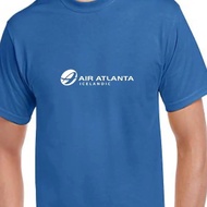 Iceland Air Atlanta White Logo Royal Blue Cotton T-Shirt
