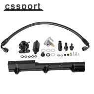 Fit For Acura/Honda Integra Civic Fuel Pressure Regulator Gauge Fuel Rail Aluminum Kit D-Series Crx+