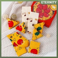 ETERNITY 4 Pairs Funny Pizza Sos Box Christmas Sos For Women Men Couples Soft Cotton Winter Warm Sos