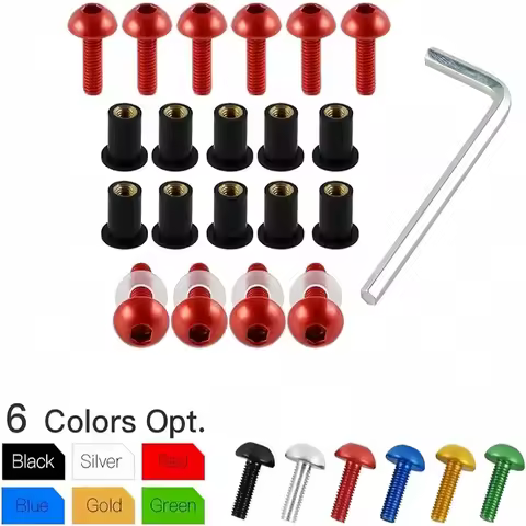10PCS 5mm Windscreen Windshield Bolt Screw Kit For Kawasaki Z900 Z750 Z800 Z650 VERSYS 300 650 1000 