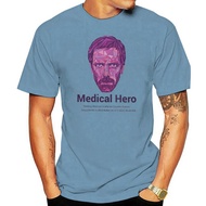 House MD Fans T-Shirt for Men Doctors Dr House Hugh Laurie Short Sleeve Vintage Tees Crewneck Cotton