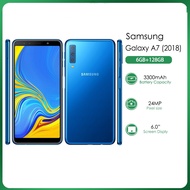 Original Samsung Galaxy A7 (2018) A750F 4G 2 SIM 4GB RAM 128GB ROM 24MP 6.0 Android 8 Fingerprint Sm