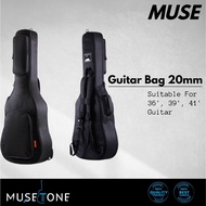 MUSE 22mm Guitar Gig Bag for 36'' Guitar Acoustic Mini / Dreadnought / Classical / Electric Guitar G