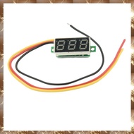 (O I Q B)Mini Digital Voltmeter DC 0-100V LED Panel Voltage Meter 3-Digital With 3 Wires Red