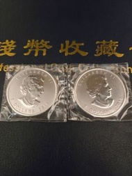 2010年9999加拿大楓葉銀幣2隻