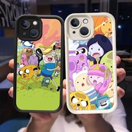 O-1 Adventure Time Casing for iPhone 15 XR X XS Pro Max Black and White