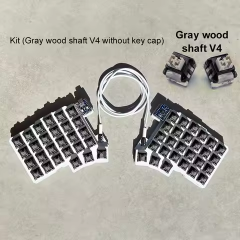 Split Keyboard Wired Ergonomics Keyboard Hot Swap Gaming Keyboard Left Right Hand Keyboard Customize