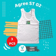 PUTIH Agree ST 02 Child Debt T-Shirt / Singlet Agre Kids White Underwear / Boys & Girls T-Shirts / B