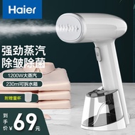 海尔（Haier） 挂烫机手持家用挂烫机蒸汽刷烫衣服高温除菌电熨斗迷你小巧便携烫衣机旅行宿舍小型烫斗 白色HY-GW2502B【纳米防烫面板】