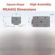 PMI Linear Rail Slide Block MSB15S-N MSA20S-N High Precision Straight Guide Rail Bearings Steel Mate