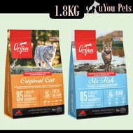 Orijen Cat Dry Food 1.8kg - 6 Fish / Six Fish / Cat & Kitten / Premium Quality Cat Food / High Prote