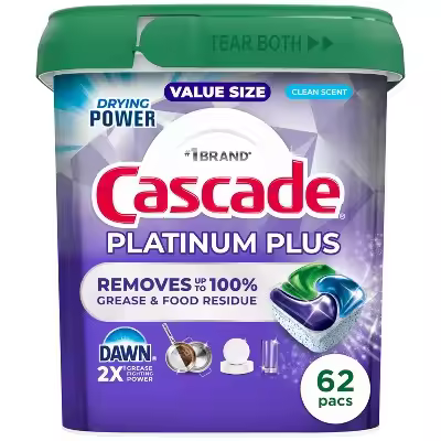 Dishwasher Detergent Pods Fresh Scent 9 Count Single Dose Grease Removing Capsules for Spot-Free Dis