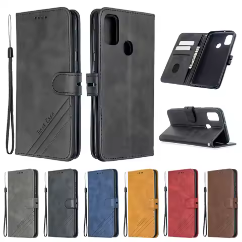 For Samsung Galaxy A21S Case Leather Flip Case For Coque Samsung A21S Phone Case Galaxy A 21S A217F 