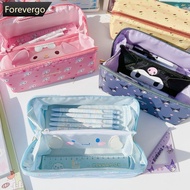 FOREVERGO Kawaii Pencil Bags Cartoon Cute Simple Pencil Cases Student School Supplies Stationery Pencil Bags Storage Bag T6W1