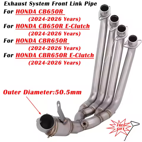 For HONDA CB650R CBR650R E-Clutch CB CBR 650R 2024 2025 2026 Motorcycle Exhaust Escape System Modifi