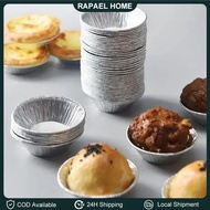 100Pcs Aluminum Foil Round Disposable Baking Tray Egg Tart Cup Mini Pie Bake Base