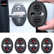 4Pcs Mitsubishi Car Door Lock Protection Cover Silicone Car Door Lock Anti-scratch Case Buffer Shock