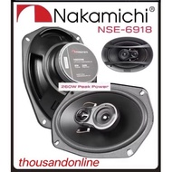 Nakamichi 6x9 3 Way Speaker NSE6918 Coaxial Speakers 260Watts Car Speaker Speaker Bujur Kereta