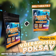 MAKANAN BURUNG POKSAY | VOER BURUNG POKSAY | VOER HARIAN | VOER NUTRISI KOMPLIT | VOER HARIAN KHUSUS