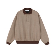 เสื้อโปโล NONRADIOL (NR) "พันนกกริด" เสื้อโปโลด้วยแขนยาวความเกียจคร้านและปลายสูงผลประกอบการเสื้อยืด 