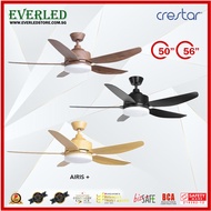 [Installation Available] CRESTAR Airis+ Smart Fan 5BL 50" / 56" (with 25W DIMMABLE Tri-Color Light and Remote)