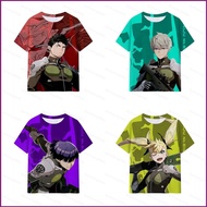 HT Kaiju No 8 Cosplay cloth Full Graphic summer T-shirt Anime Short Sleeve Top HT