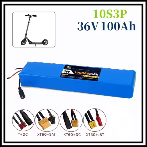18650 Lithium Ion Battery Pack 10.5Ah 10s3p 36V Battery for FIIDO D1/D2/D2S D4S Folding Electric Mop