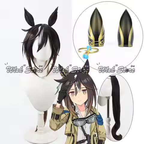 Umamusume Pretty Derby Stay Gold Cosplay Props 3D Headwear Ears Covers Women Synthetic Wig Black Ear