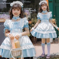 Blue Alice Girls Maid Dress Children's Clothing lolita Cute lolita Dress Children Princess Dress lol
