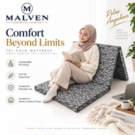 Malven Tri-Fold Mattress | Tilam Lipat 3 Fold Portable | Foldable Mattress Tilam Tidur | Guest Trave