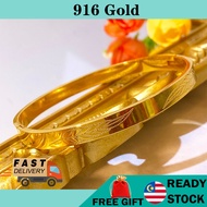 jewellery Emas Korea 916 gold bracelets charms fashion girl bracelet gold plated bangle free size 91