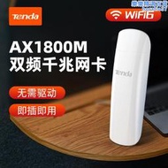 [新品上市]騰達WiFi6無線網卡AX1800M雙頻千兆免驅動usb桌上型電腦筆記本電競高速率5G接收器U18