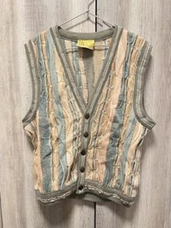 Vintage 90s Coogi style knitted Vest Size S 男裝針織背心毛衣