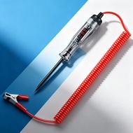 Digital Display Car Circuit Tester 6-24V Automotive Voltage Test Pen with Spring Wire for Vehicle Re
