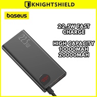 Knightshield BASEUS Adaman 22.5W Quick Charger 10000mAh 20000mAh Fast Charge Powerbank Digital Display Power Bank USB Charger Type C Cable