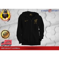 🔥Hoodies Limited🔥Art Nike Liverpool FC Sweatshirt Full Zipper Long Sleeve Black🔥