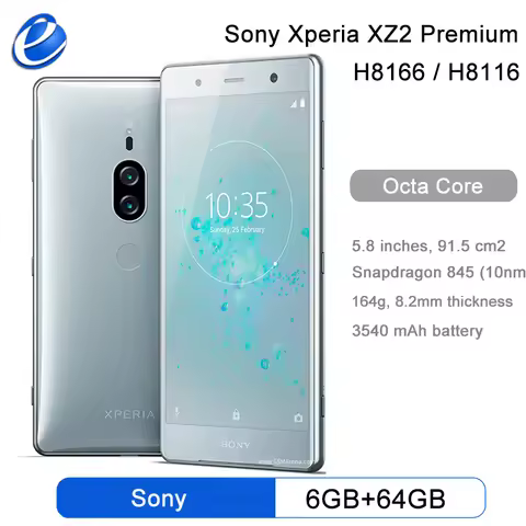 Sony Xperia XZ2 Premium H8166 Dual Sim Mobile Phone 4G LTE 5.8" Snapdragon 845 Octa Core 6GB RAM 64G