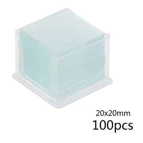 B08B-Coverslip Slides Lab Supplies Square Microscope Cover Glass Set School Education Lab Replacemen