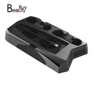 Vertical Cooling Fan Stand Dual Controller Charger Host Game Console Stand with 3 Ports for Sony Playstation 5/PS5