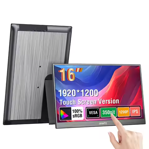 Anmite 16-Inch Portable Touch Monitor Non-touch Optional 1200P HDR 16:10 For XBox PS4 / 5 Switch Cel