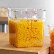 CAMBRO Clear Square Polycarbonate Food Storage Container 8 QT - 7.5 Liter NSF USA Food grade Food St