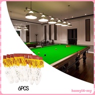 [HomyldfMY] 6 x Pool Table Pocket Nets Accessory Snooker Table Bags Snooker Balls Basket