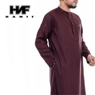 [ KHALID ] Jubah Gamis Pria Dewasa Kerah Sanghai - Jubah Lengan Panjang Elegan Khalid Series By Hani